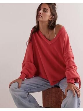 NWOT - We The Free Venice V-Neck Sweatshirt - Size Med
